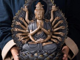 Thiên thủ thiên nhãn gốm tử sa | Tượng Phật bản mệnh tuổi tý